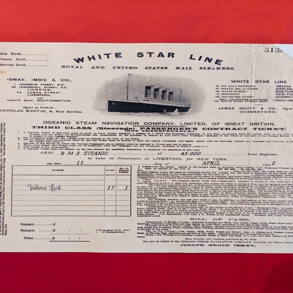 Red Velvet Titanic Envelope Clutch Purse - Picture 4 of 6